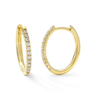 1/4 CT. T.W. Diamond Hoops in 10K Gold
