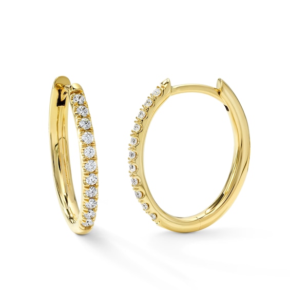 1/4 CT. T.W. Diamond Hoops in 10K Gold