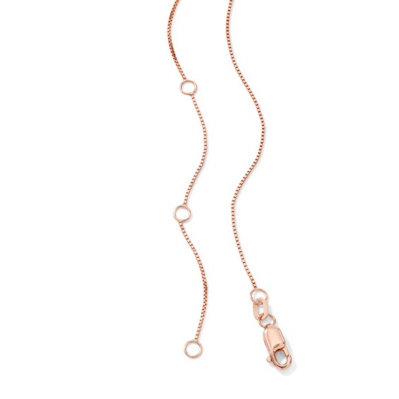 1/10 CT. T.w. Diamond Tilted Heart Necklace in 10K Rose Gold - 18"