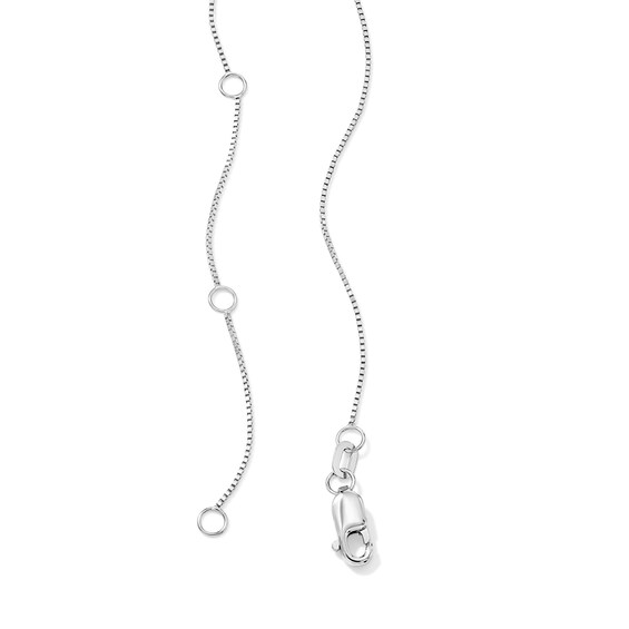 1/10 CT. T.w. Diamond Tilted Heart Necklace in 10K White Gold - 18"