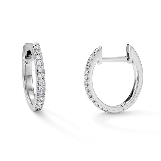 1/8 CT. T.W. Diamond Hoops in Sterling Silver