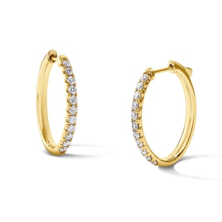 3/4 CT. T.W. Diamond Hoops in 10K Gold