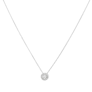 1/2 CT. T.W. Certified Lab-Grown Diamond Frame Necklace in 10K White Gold (F/VS2) - 18"