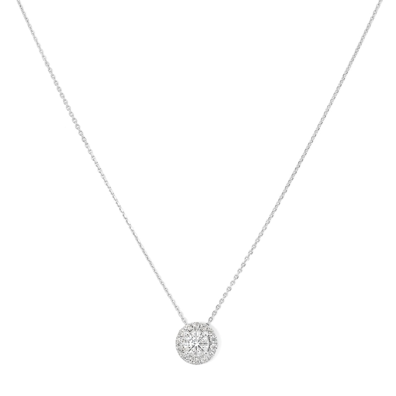 Main Image 1 of 1 CT. T.W. Certified Lab-Grown Diamond Frame Necklace in 10K White Gold (F/VS2) - 18"