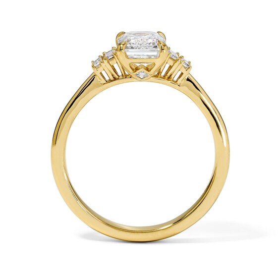 1-5/8 CT. T.w. Certified Emerald-Cut Lab-Grown Diamond Engagement Ring in 14K Gold (F/Vs2)