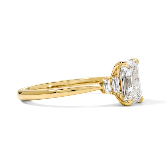 1-5/8 CT. T.w. Certified Emerald-Cut Lab-Grown Diamond Engagement Ring in 14K Gold (F/Vs2)