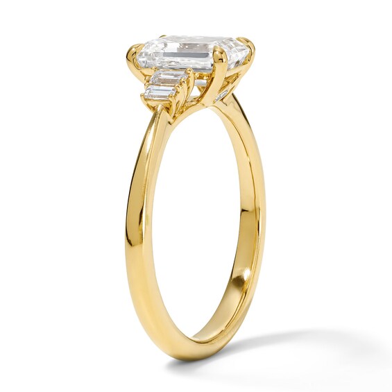1-5/8 CT. T.w. Certified Emerald-Cut Lab-Grown Diamond Engagement Ring in 14K Gold (F/Vs2)