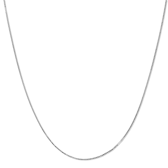 1.0mm Box Chain Necklace in Solid Sterling Silver - 18"
