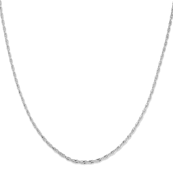 2.25mm Singapore Chain Necklace in Solid Sterling Silver - 20"
