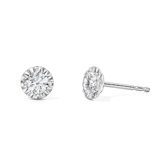 1/2 CT. T.W. Certified Lab-Grown Diamond Solitaire Earrings in Sterling Silver (F/VS2)