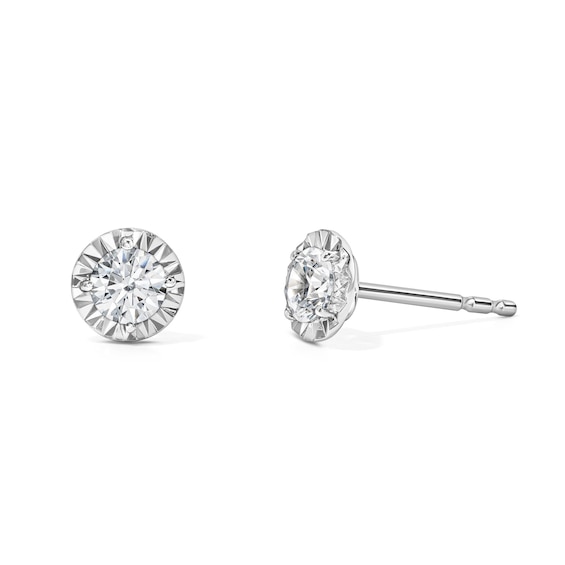 1/2 CT. T.W. Certified Lab-Grown Diamond Solitaire Earrings in Sterling Silver (F/VS2)