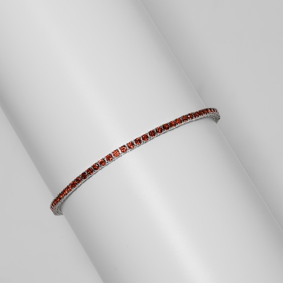 Garnet Bracelet in Sterling Silver