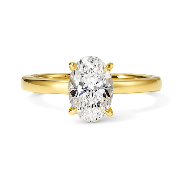 1-1/2 CT. T.W. Oval Certified Diamond Solitaire Engagement Ring in 14K Gold (H/SI2)
