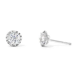 1 CT. T.W. Certified Lab-Grown Diamond Solitaire Earrings in Sterling Silver