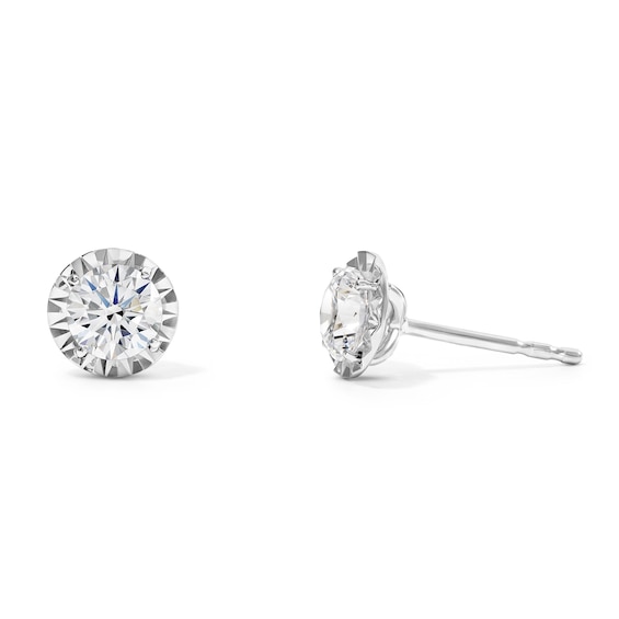 1 CT. T.W. Certified Lab-Grown Diamond Solitaire Earrings in Sterling Silver