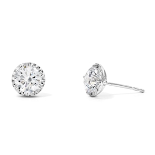 2 CT. T.W. Certified Lab-Grown Diamond Solitaire Earrings in Sterling Silver (F/VS2)