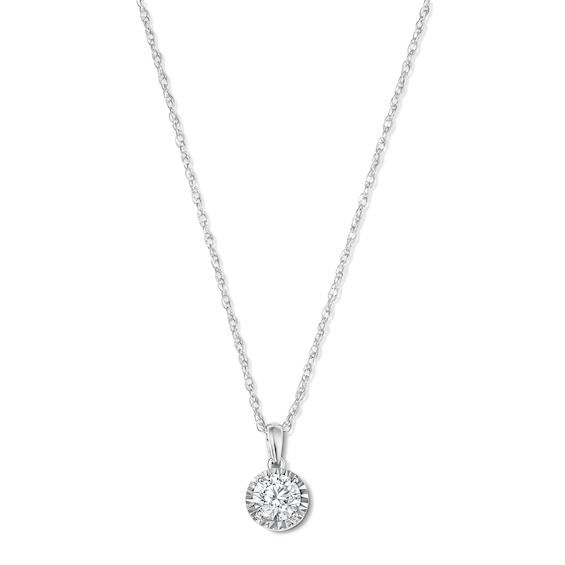 1/2 CT. T.w. Certified Lab-Grown Diamond Solitaire Pendant in Sterling Silver (F/Vs2) - 18"
