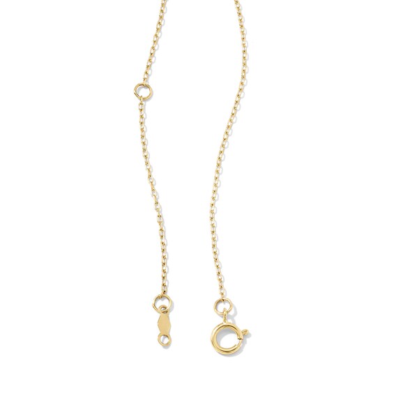 1/4 CT. T.w. Lab-Grown Diamond Swirl Smile Necklace in 10K Gold (F/Vs2) - 18"