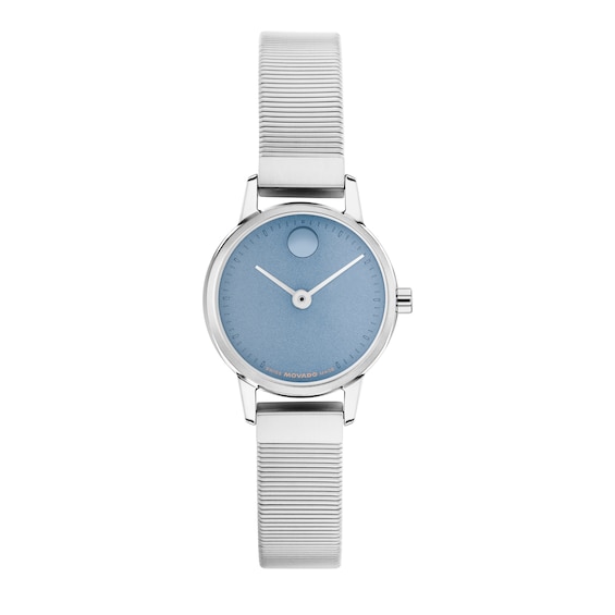 Ladies' Movado Bold® Baby Face Stainless Steel Watch with Blue Dial (Model: 3640209)