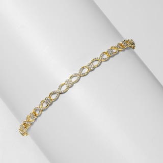1 CT. T.W. Multi-Diamond Infinity Bracelet in 10K Gold - 7.0"