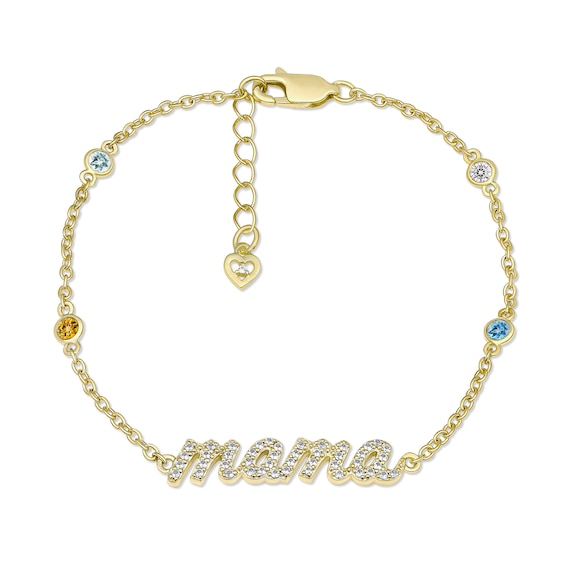 Birthstone "Mama" Bracelet