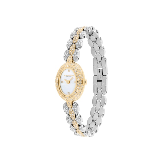 Ladies' Coach Sammy Two-Tone Stainless Steel Watch with Crystal Bezel (Model: 14504741)