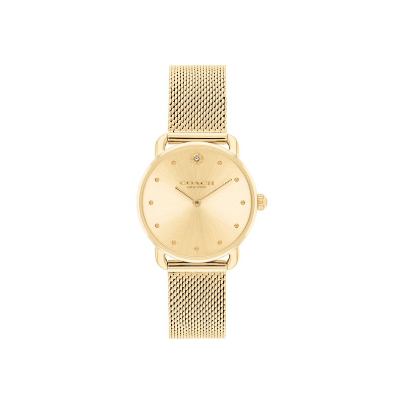 Main Image 1 of Ladies' Coach Elliot Gold-Tone Stainless Steel Watch with Crystal Accents (Model: 14504680)