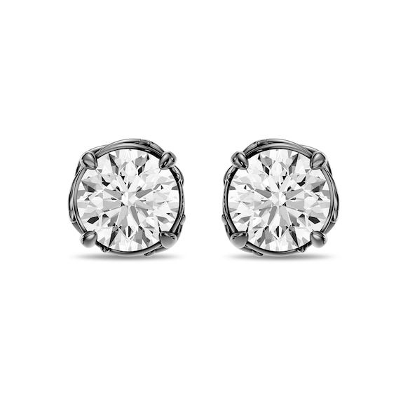 Enchanted Disney Villains Maleficent 1 CT. T.W. Lab-Grown Diamond Solitaire Earrings in Sterling Silver (F/VS2)
