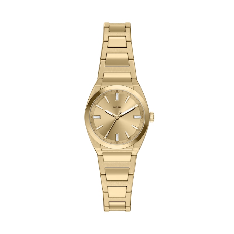 Main Image 1 of Ladies' Fossil Everett Gold-Tone Stainless Steel Watch with Cubic Zirconia (Model: ES5492)