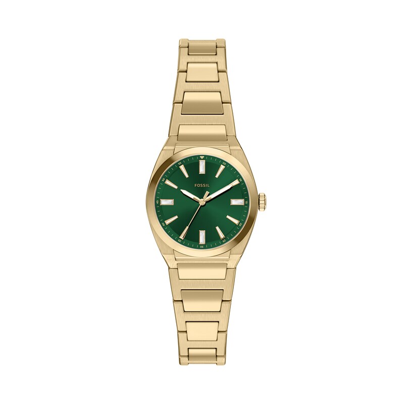Main Image 1 of Ladies' Fossil Everett Gold-Tone Stainless Steel Watch with Cubic Zirconia (Model: ES5493)
