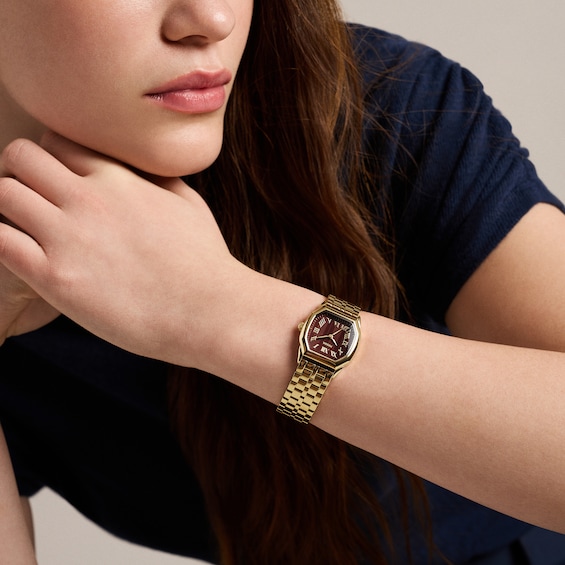 Ladies' Fossil Harlow Gold-Tone Stainless Steel Watch (Model: Es5511)