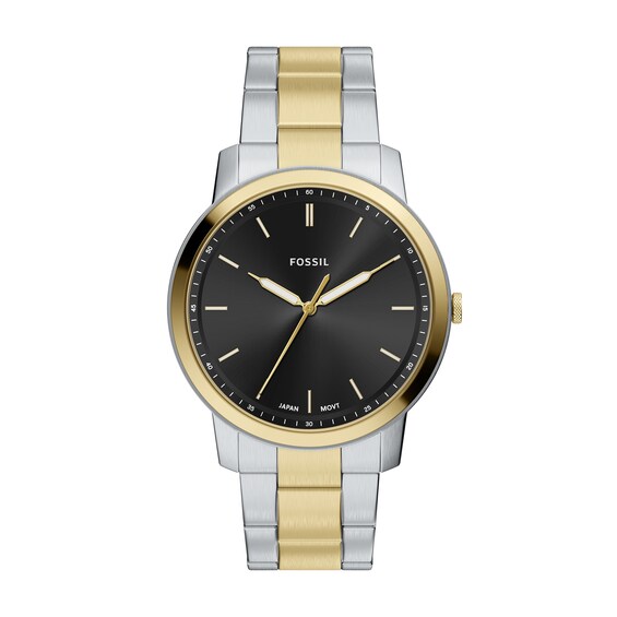 Men's Fossil Minimalist Two-Tone Stainless Steel Watch (Model: Fs6182)