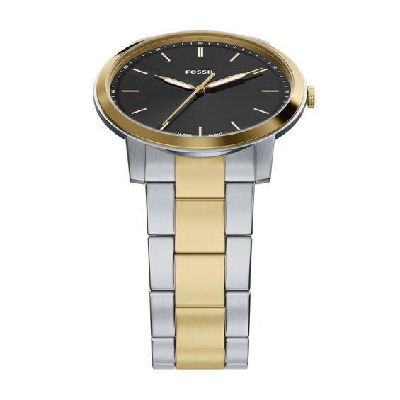 Men's Fossil Minimalist Two-Tone Stainless Steel Watch (Model: Fs6182)