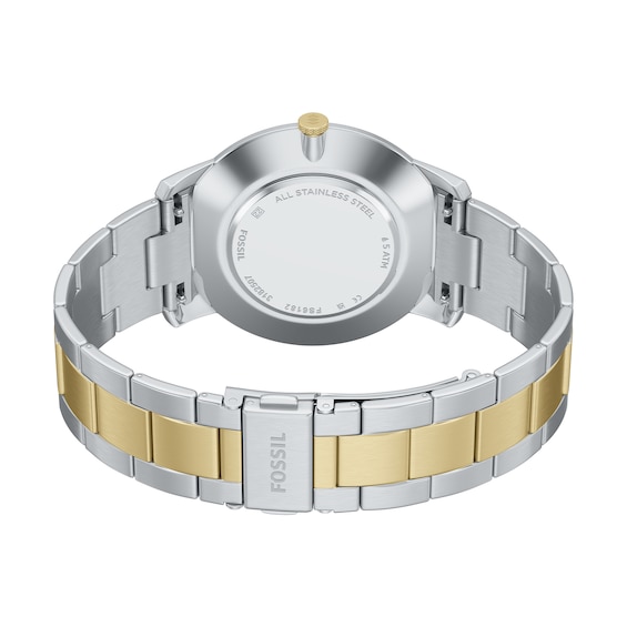 Men's Fossil Minimalist Two-Tone Stainless Steel Watch (Model: Fs6182)