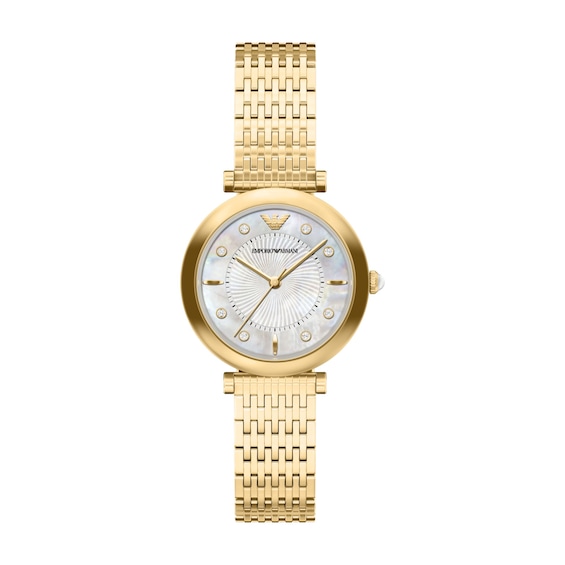 Ladies' Emporio Armani Archelia Gold-Tone Stainless Steel Watch with Crystal Accents (Model: Ar11809)