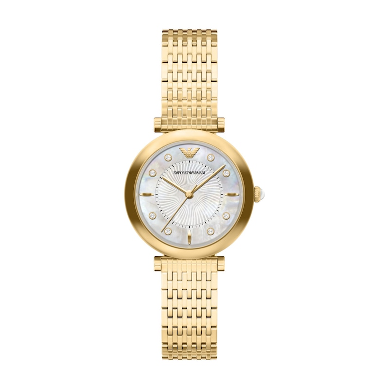Main Image 1 of Ladies' Emporio Armani Archelia Gold-Tone Stainless Steel Watch with Crystal Accents (Model: AR11809)