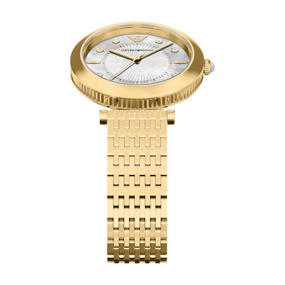 Ladies' Emporio Armani Archelia Gold-Tone Stainless Steel Watch with Crystal Accents (Model: Ar11809)