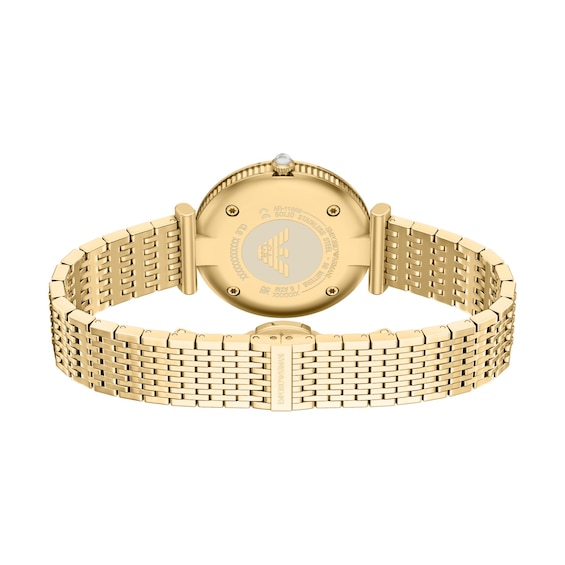 Ladies' Emporio Armani Archelia Gold-Tone Stainless Steel Watch with Crystal Accents (Model: Ar11809)