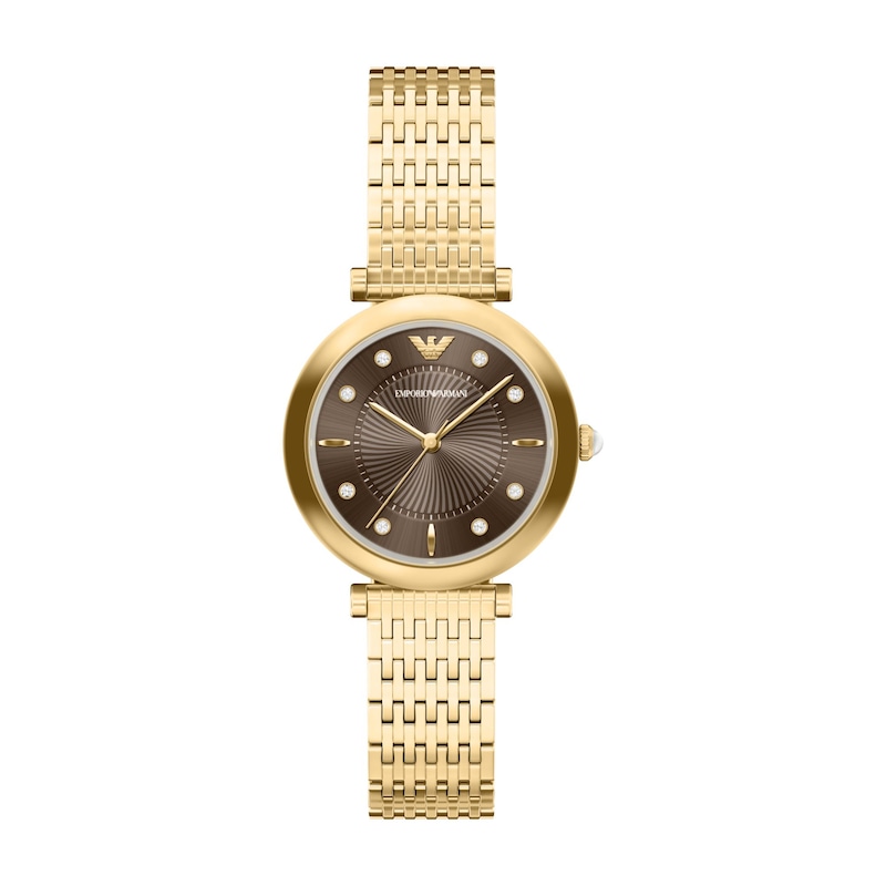 Main Image 1 of Ladies' Emporio Armani Archelia Gold-Tone Stainless Steel Watch with Crystal Accents (Model: AR11810)