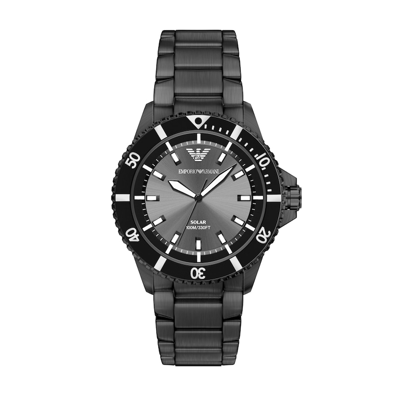 Main Image 1 of Men's Emporio Armani World Explorer Black IP Stainless Steel Watch (Model: AR11831)