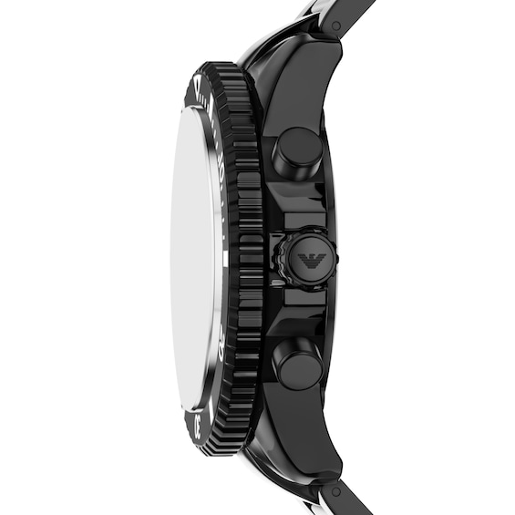 Men's Emporio Armani Ceramica Black Ceramic Chronograph Watch (Model: Ar70022)