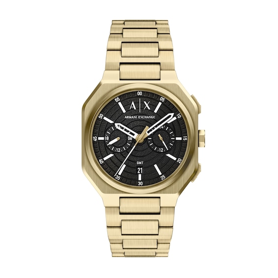 Men's Armani Exchange Gold-Tone Stainless Steel Chronograph Watch (Model: AX1476)