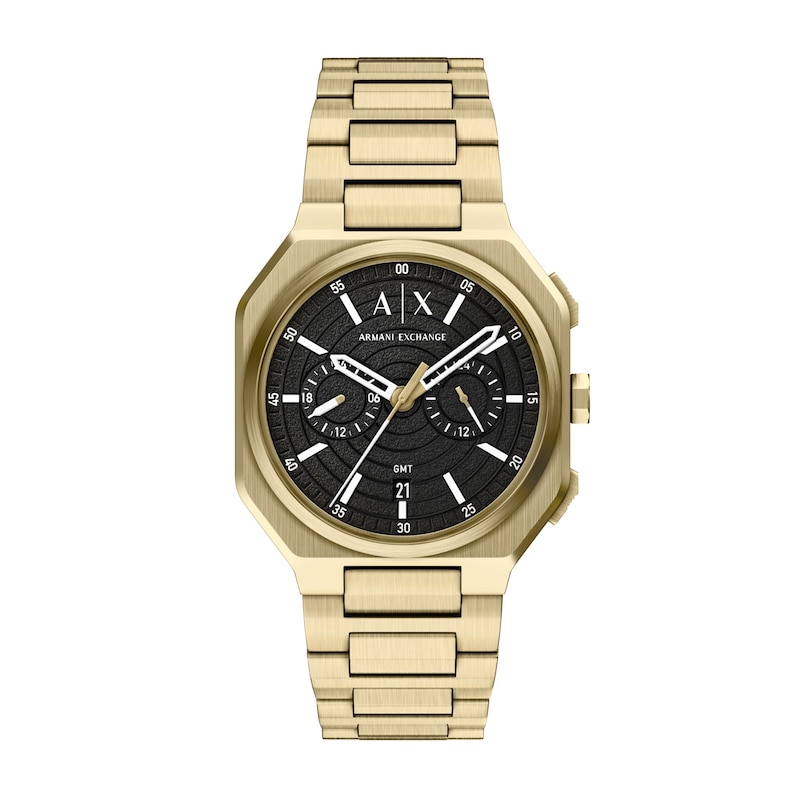 Main Image 1 of Men's Armani Exchange Gold-Tone Stainless Steel Chronograph Watch (Model: AX1476)