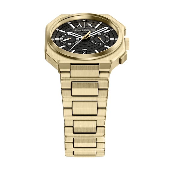 Men's Armani Exchange Gold-Tone Stainless Steel Chronograph Watch (Model: Ax1476)