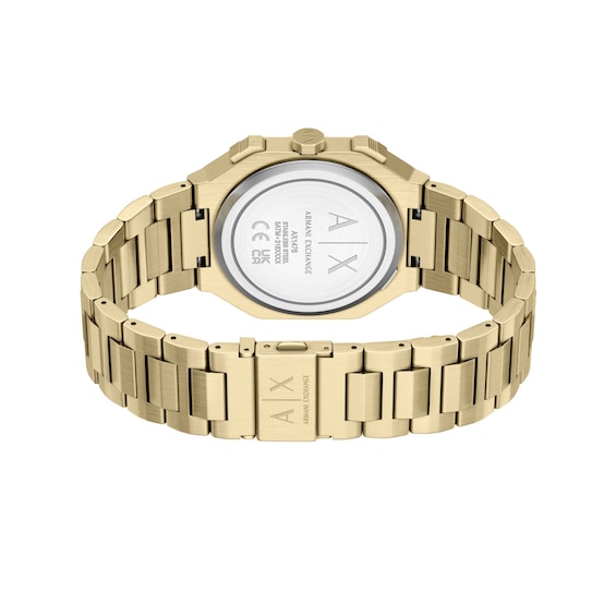 Men's Armani Exchange Gold-Tone Stainless Steel Chronograph Watch (Model: Ax1476)