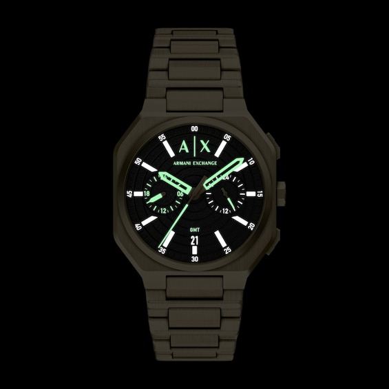 Men's Armani Exchange Gold-Tone Stainless Steel Chronograph Watch (Model: Ax1476)
