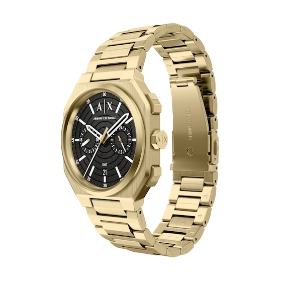 Men's Armani Exchange Gold-Tone Stainless Steel Chronograph Watch (Model: Ax1476)