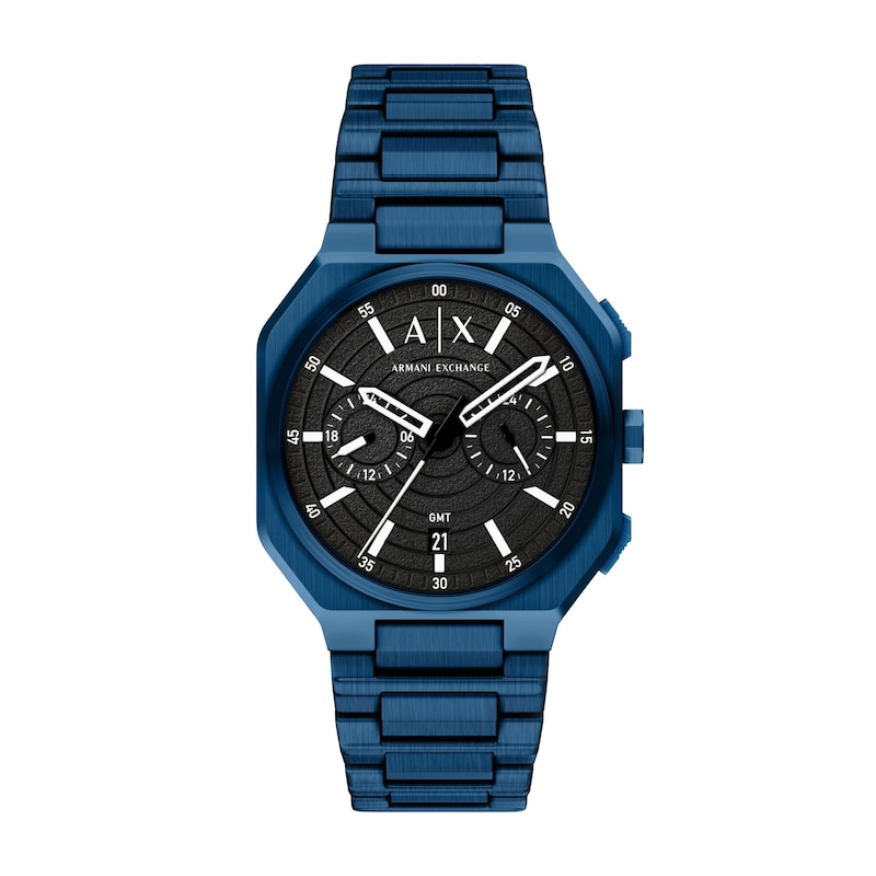 Main Image 1 of Men's Armani Exchange Blue IP Stainless Steel Chronograph Watch (Model: AX1477)