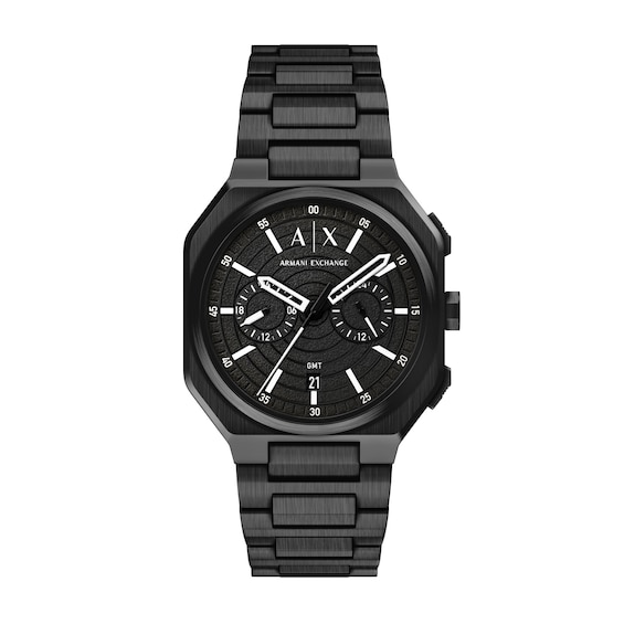 Armani Exchange Black IP Stainless Steel Chronograph Watch (Model: AX1478)