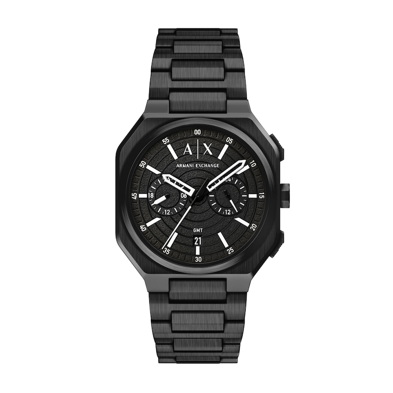 Main Image 1 of Armani Exchange Black IP Stainless Steel Chronograph Watch (Model: AX1478)